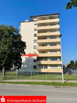 Lage der Wohnung im 2.OG - Wohnung kaufen in Abensberg - gepflegte 3-Zimmerwohnung im 2. OG mit Aufzug in Abensberg 