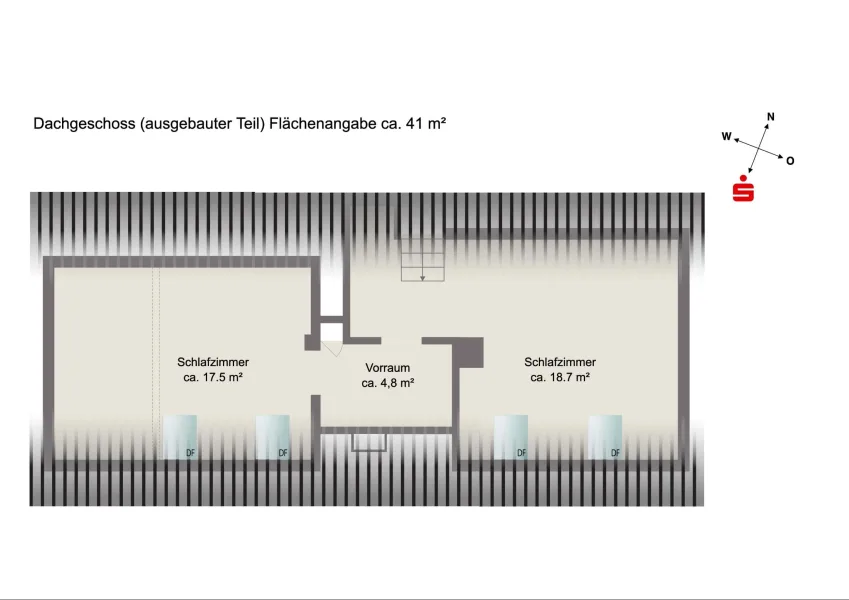 Grundriss DG (ausgeb. Teil)