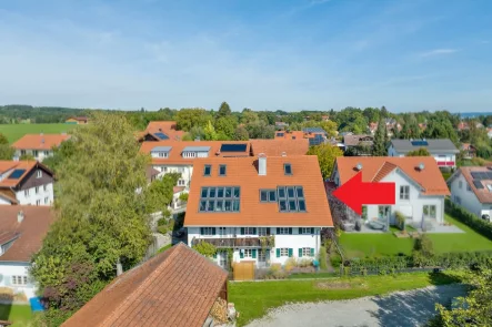 Ansicht Wohnhaus - Wohnung kaufen in Dießen - Lichtdurchflutete Atelierwohnung in Dießen-Wengen