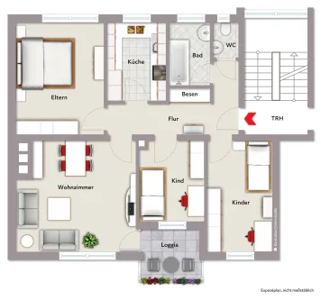 Grundriss - Wohnung kaufen in Landsberg - 4-Zimmer-Wohnung in Landsberg am Lech