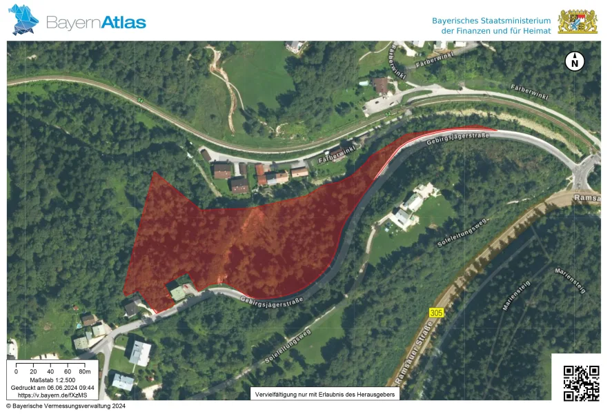 Draufsicht - Grundstück kaufen in Bischofswiesen - Wunderschönes Waldgrundstück zu Verkaufen - 27.814 m² Steilhang mit Gemischtem Bestand