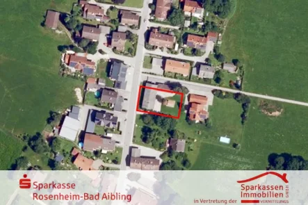 Luftbild (https://geoportal.bayern.de/bayernatlas/) - Grundstück kaufen in Großkarolinenfeld - in zentrumsnaher Lage!