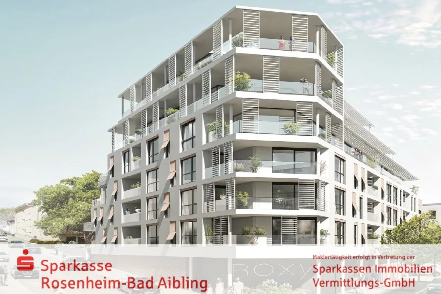 Visualisierung Außenansicht - Wohnung mieten in Rosenheim - Erstbezug für € 15,50/m²