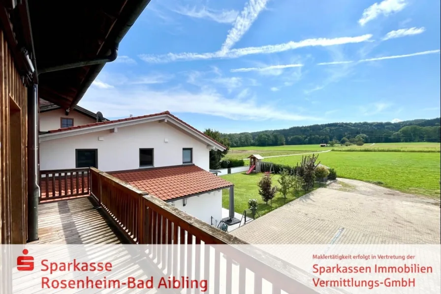 Balkon - Wohnung kaufen in Bruckmühl - mit Blick ins Grüne!