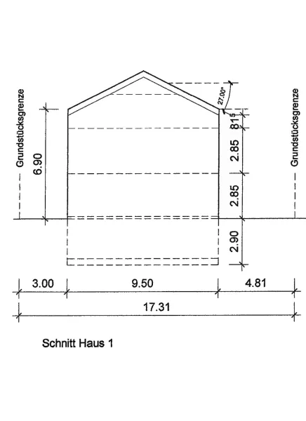 Schnitt Haus 1