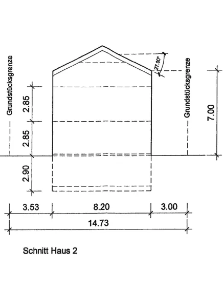 Planung: Schnitt Haus 2