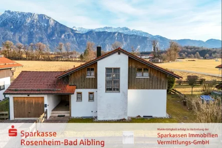 Ansicht - Haus kaufen in Oberaudorf - freier Blick in das Kaisergebirge!