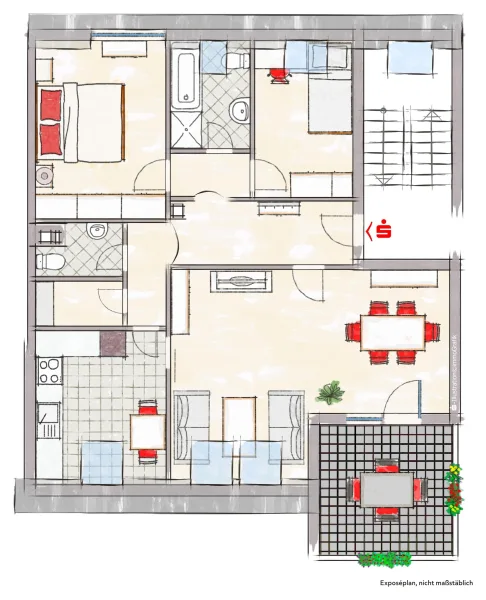 Die attraktive Wohnung im Überblick