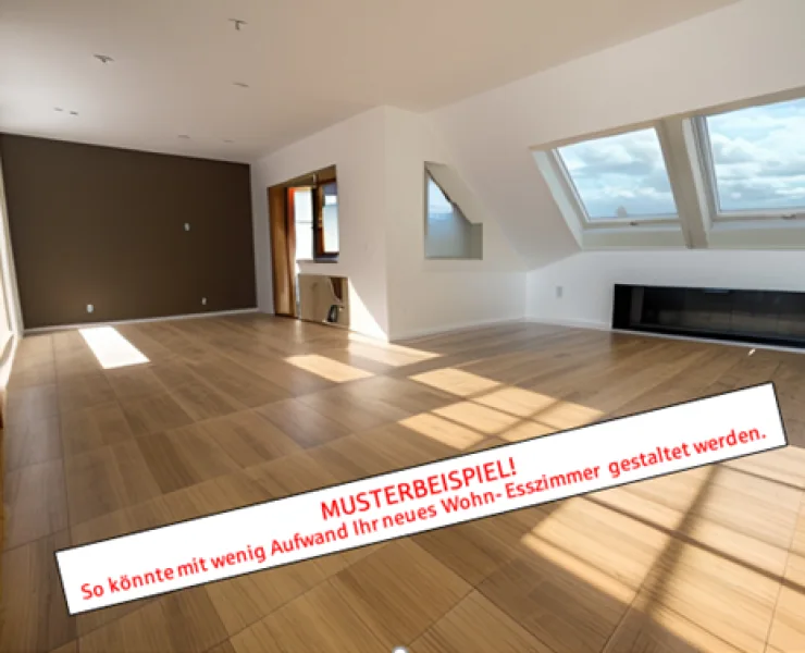 Musterbeispiel: Mit wenig Aufwand Ihr neues Wohnzimmer gestalten. - Wohnung kaufen in Muhr - Attraktive Wohnung mit großem Balkon, Garage und Stellplatz zu verkaufen!