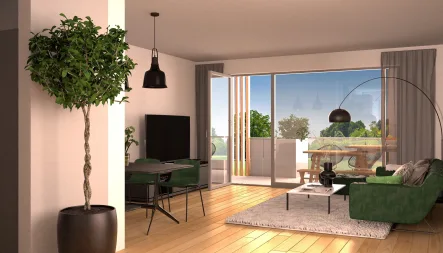 Beispiel Innenraum Visualisierung - Wohnung kaufen in Weiden - Luxuriöses Wohnen in Weiden - Penthouse 