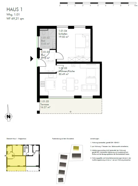 Grundriss Wohnung 1