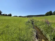 Bachlauf entlang einer Grundstücksgrenze