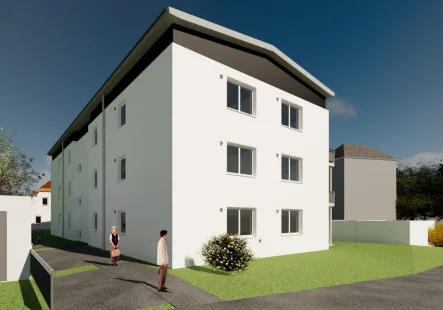 Ansicht Nord West - Wohnung kaufen in Vohenstrauß - Lerautal Ambiente Vohenstrauß - Klimafreundlicher Neubau 