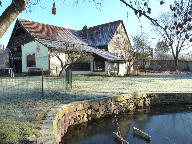 Gartenansicht mit See im Winter (Geb. A)