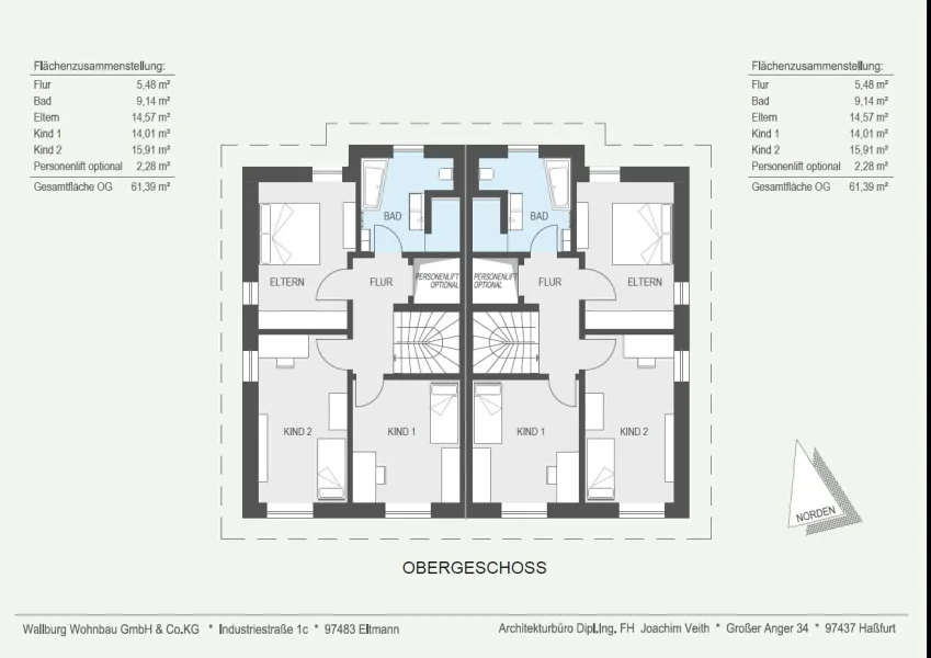 Grundriss OG mit Komfortbad