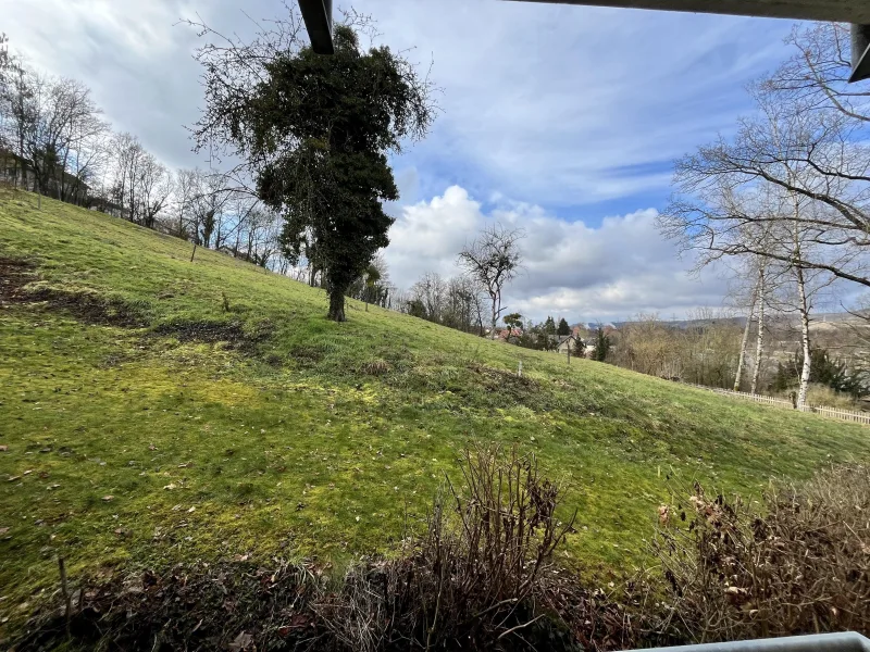 absolut naturnah… der Ausblick vom Balkon ins Grüne