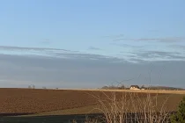 Ausblick vom Balkon auf die angrenzenden Felder