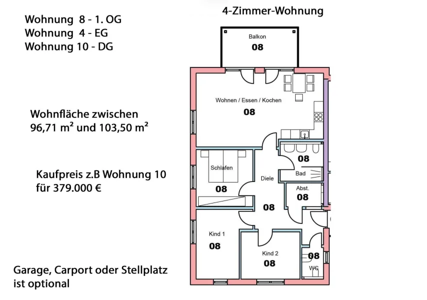 Wohnung 4 und 8 und 10