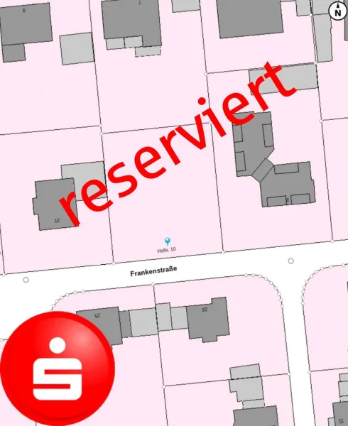 Lageplan - Grundstück kaufen in Rödelmaier - Bauplatz in 97618 Rödelmaier - Frankenstr. 10