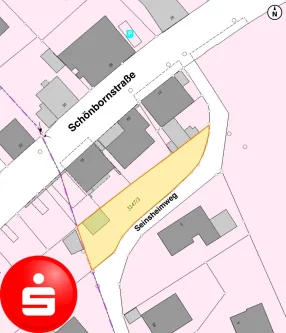 Lageplan - Grundstück kaufen in Bad Kissingen - Bauplatz in 97688 Bad Kissingen - Seinsheimweg 2