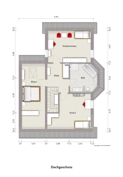 Grundriss Dachgeschoss