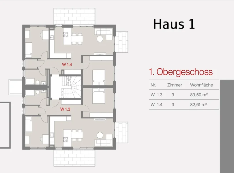 Haus1, 1. Obergeschoss