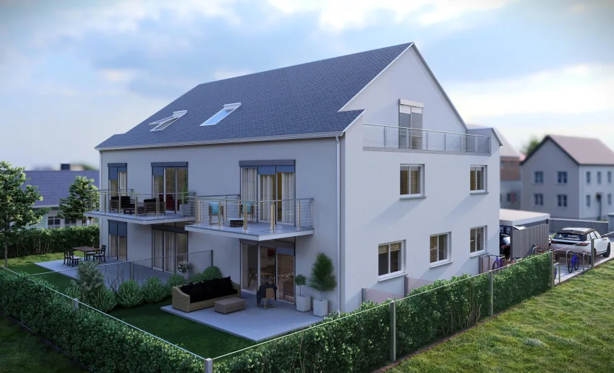 3 D-Visualisierung - Wohnung kaufen in Ingolstadt - Inmitten eines gewachsenen Wohngebiets