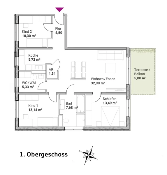 Wohnung 4 (Wohnungstyp C)