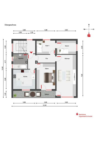 Grundriss Obergeschoss