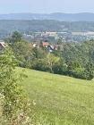 Blick vom Garten auf die Festung Rosenberg