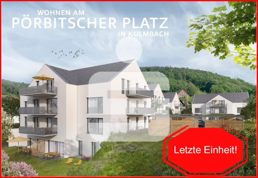 fotorealistische Ansicht - Wohnung kaufen in Kulmbach - WOHNEN AM PÖRBITSCHER PLATZ IN KULMBACH