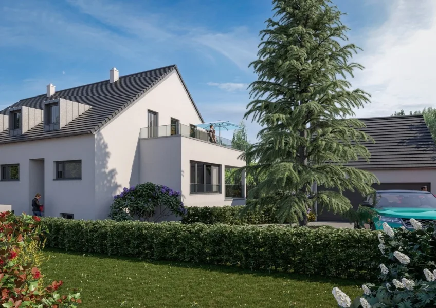 Außenansicht - Haus kaufen in Gröbenzell - Neubau eines Dreispänners in Gröbenzell :: Investorenangebot