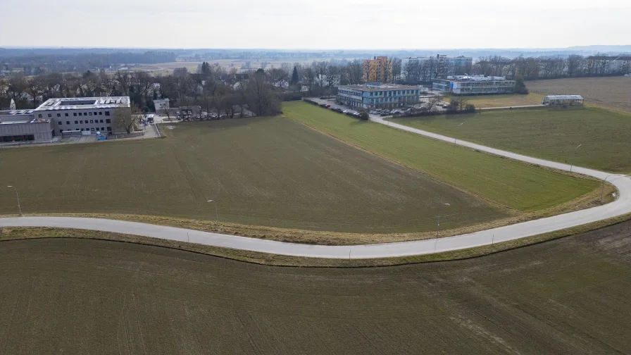 Luftaufnahme - Grundstück kaufen in Freising - Sondergebietsfläche Nähe Uni