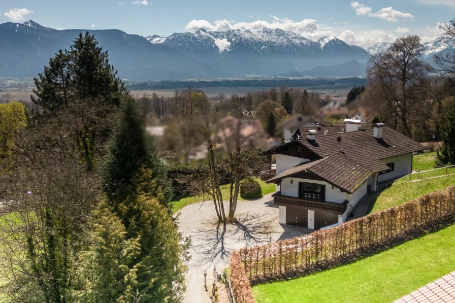 Villa mit Panoramablick - Haus kaufen in Murnau - Großzügige Landhausvilla mit unverbaubarem Panoramabergblick
