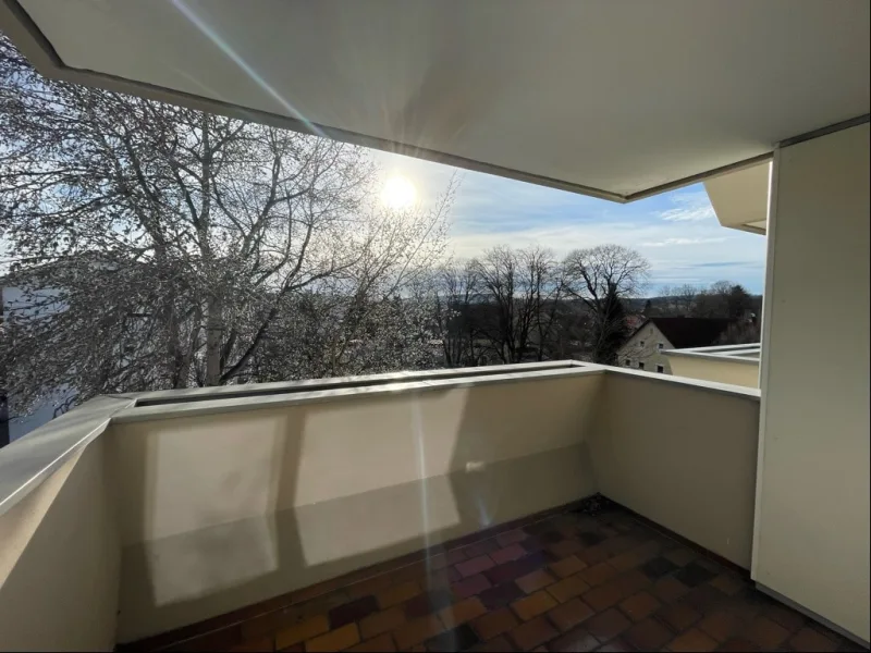 Balkon mit Alpenblick