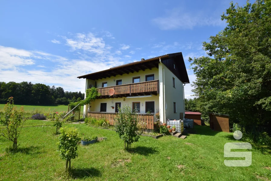 Südansicht - Haus kaufen in Peiting - Gemütliches Zuhause mit traumhaftem Garten (Erbbaurecht)