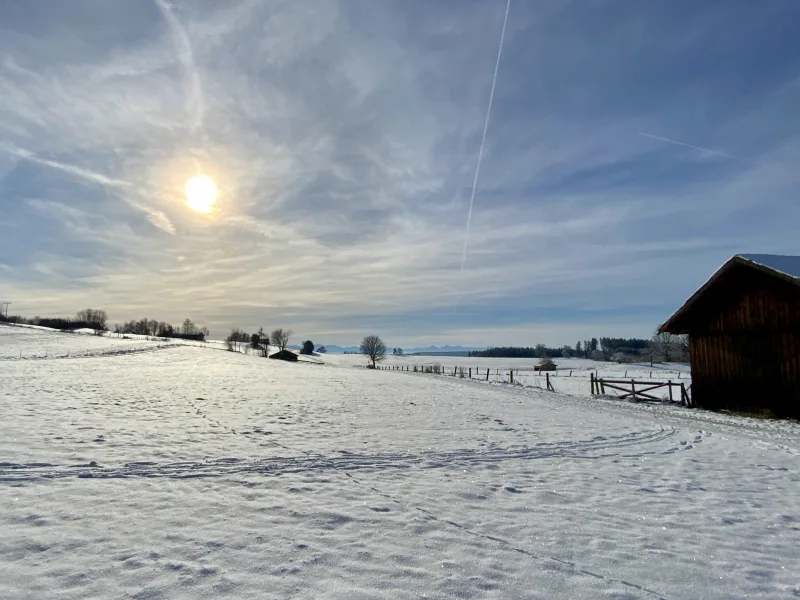 Winterlandschaft nur wenige Schritte vom Haus