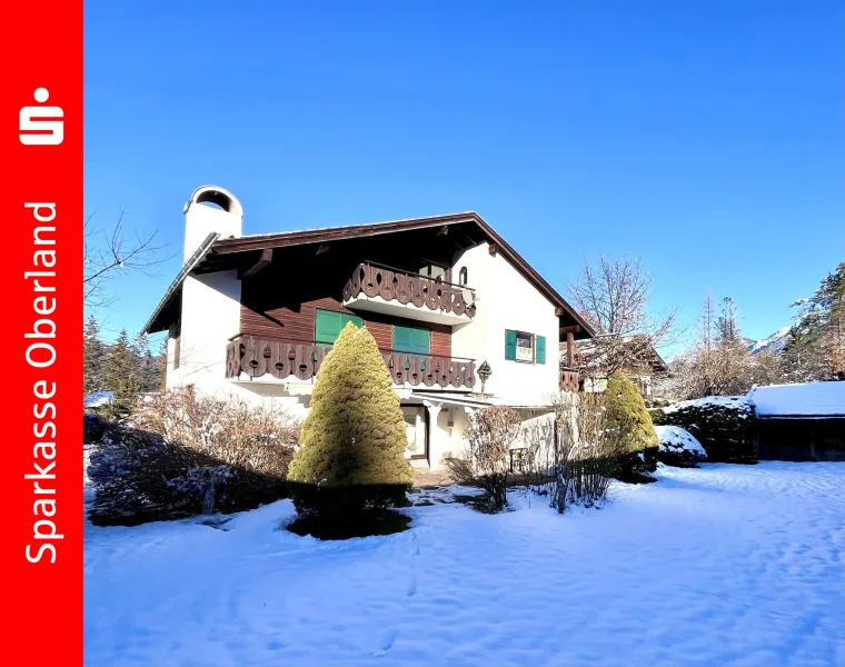 Hausansicht - Wohnung kaufen in Krün - Großzügige Maisonettewohnung + 2-Zimmer-Wohnung