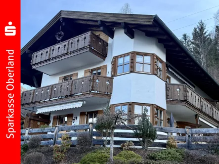 Hausansicht - Wohnung kaufen in Mittenwald - Alpiner Charme mit Ausblick in Mittenwald