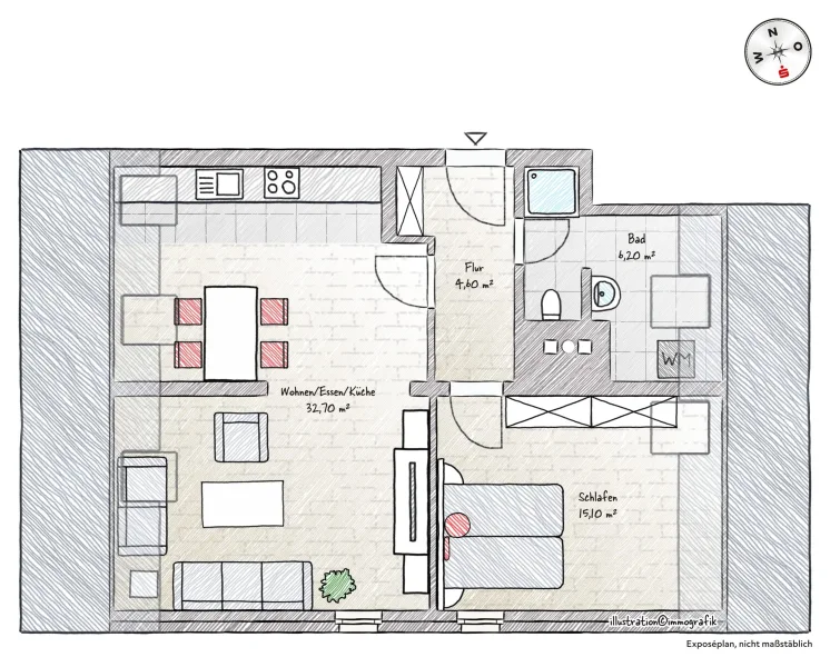 Grundriss Wohnung 7