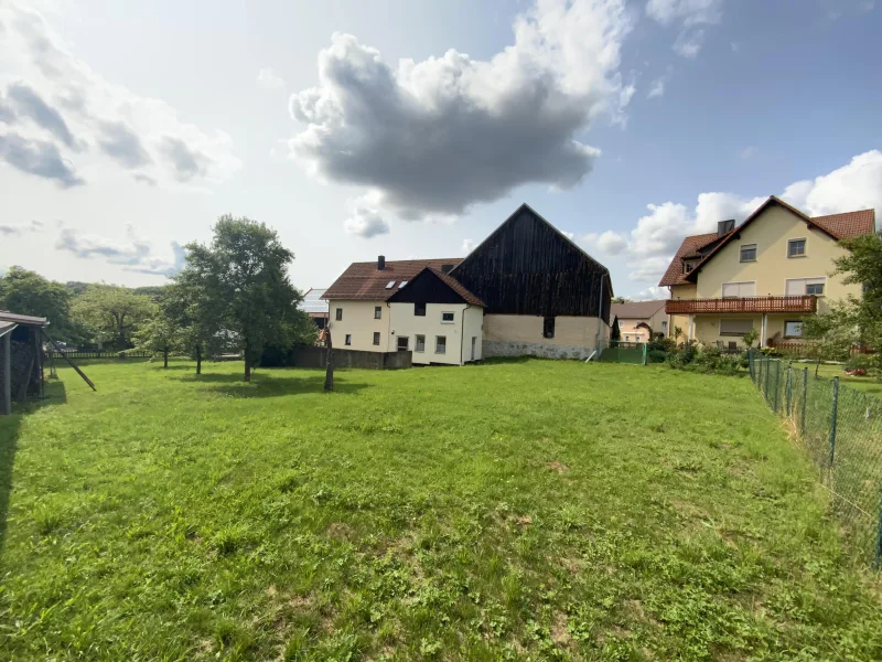 große Wiese mit Obstbäumen