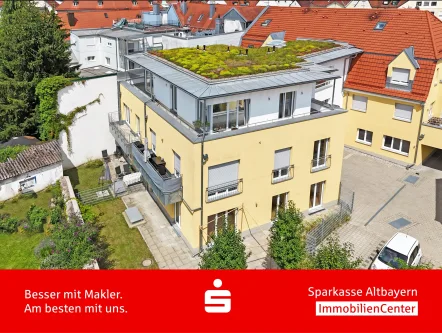 Außenansicht - Wohnung mieten in Neuburg - Genießen Sie die Abendsonne auf der eigenen Dachterrasse!