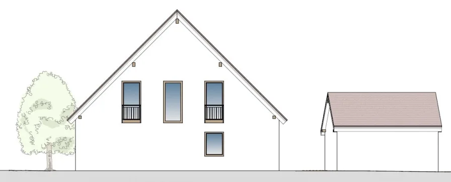 Nordansicht des Architektenplans