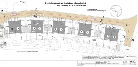 Titelbild - geplante Doppelhaushälften - Grundstück kaufen in Dachau - Dachau: Grundstück mit Baugenehmigung für 10 DHH