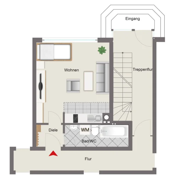 Grundriss Erdgeschosswohnung