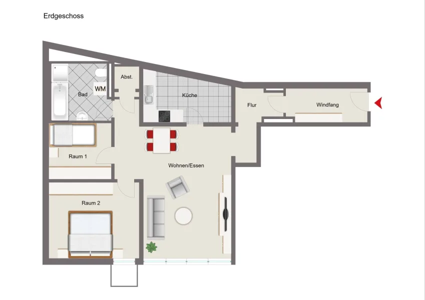 Grundriss Wohnung 2.2