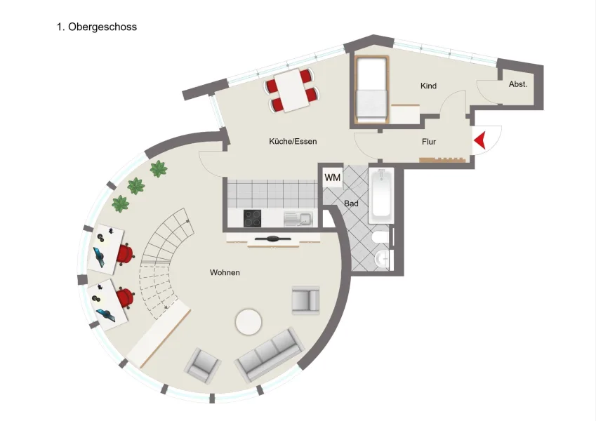 Grundriss Wohnung 4.1