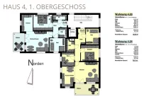 Grundrisse Haus 4 1. Obergeschoss