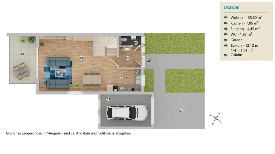 Grundriss Haus 1 Erdgeschoss