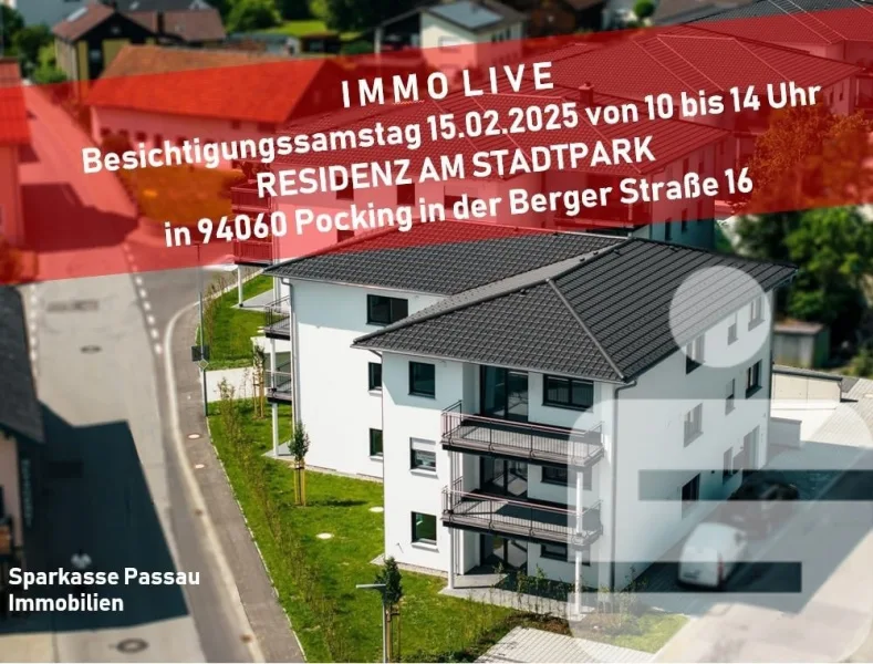 Ansicht - Wohnung kaufen in Pocking - Top moderne Neubauwohnung im Zentrum von Pocking